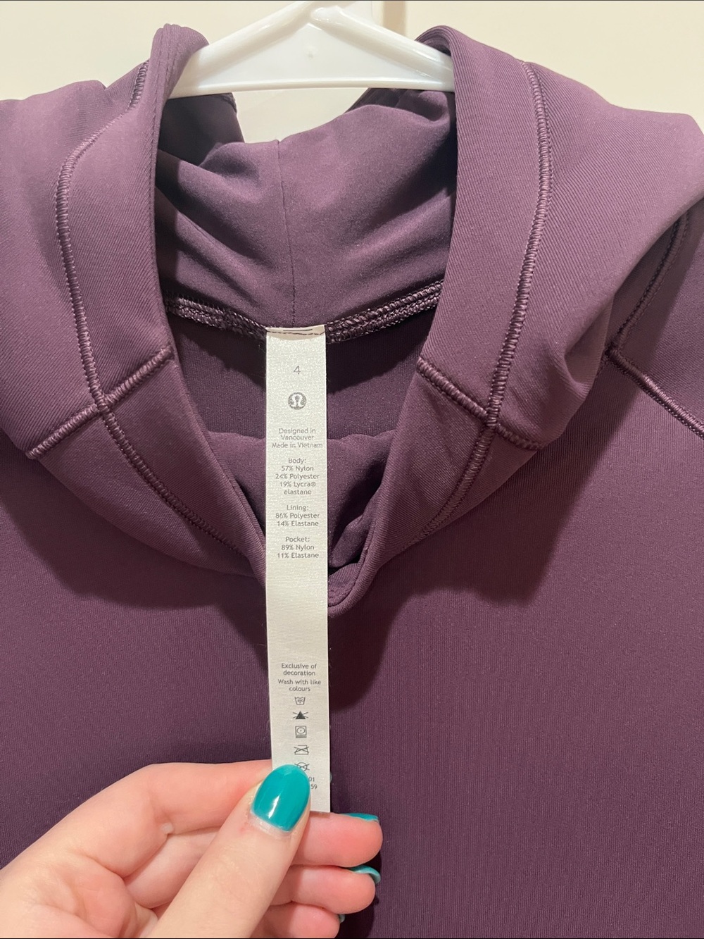 Lululemon Cropped Plum Pullover Top - Picture 3 of 3